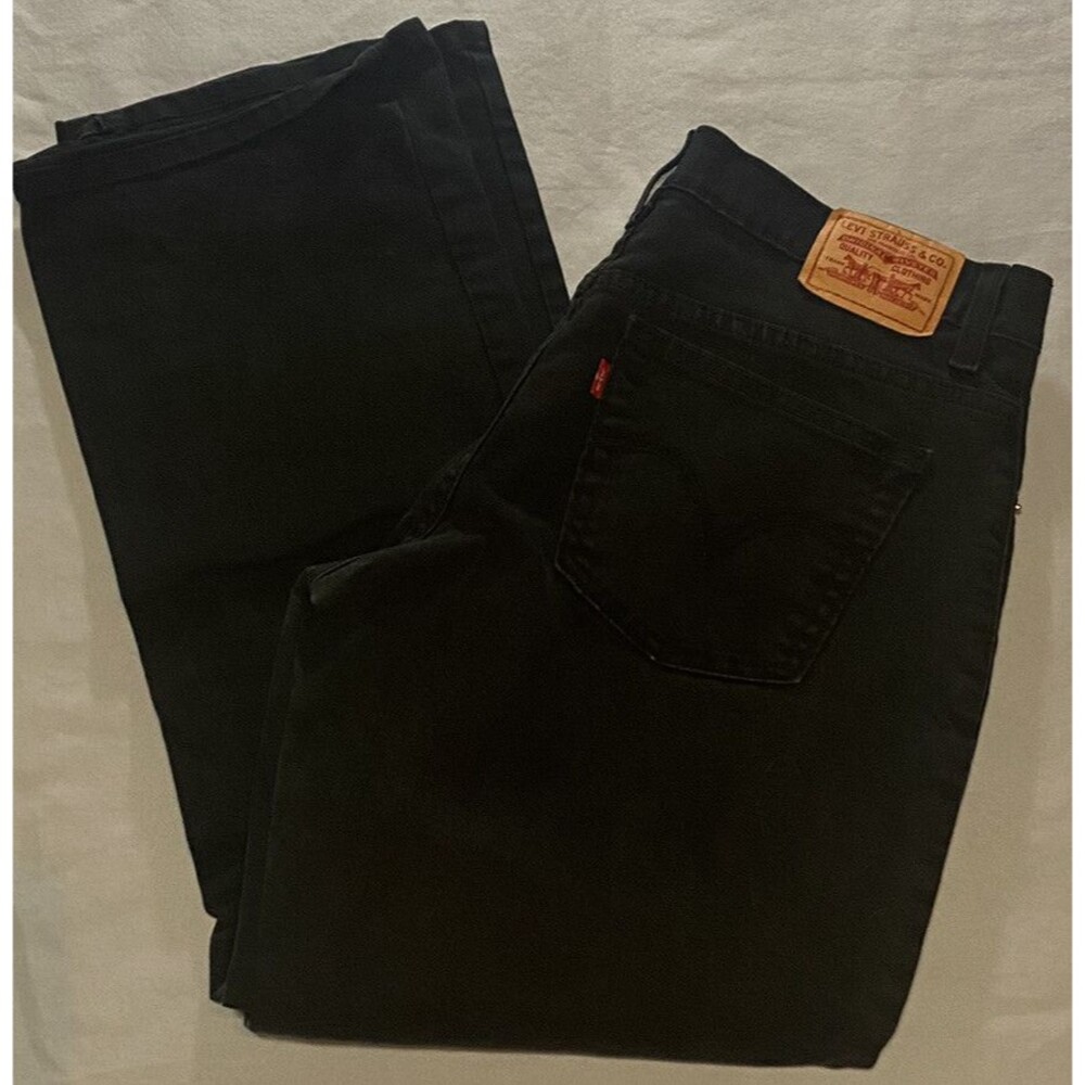 Levis Womens Style 550 Relaxed Boot Cut Black Denim 5 Pocket Size 12S